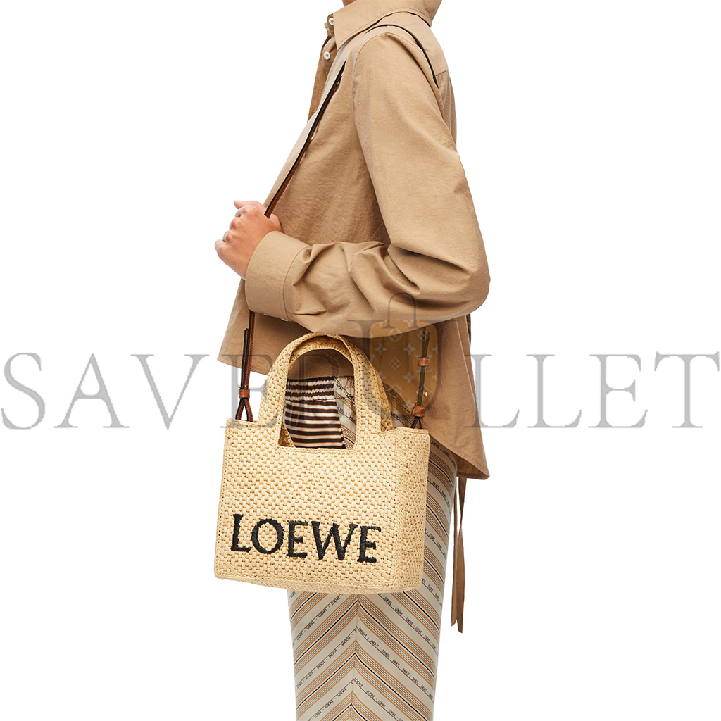 l*ew* small font tote in raffia a685b59x03 (24*19.5*11cm)